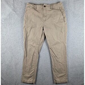 Flint and Tinder Pants Mens 34x30 Brown Athletic Tapered Fit Chino Casual Cotton
